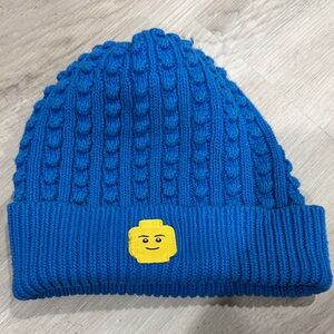 Lego Blue Knit Beanie with Yellow accent